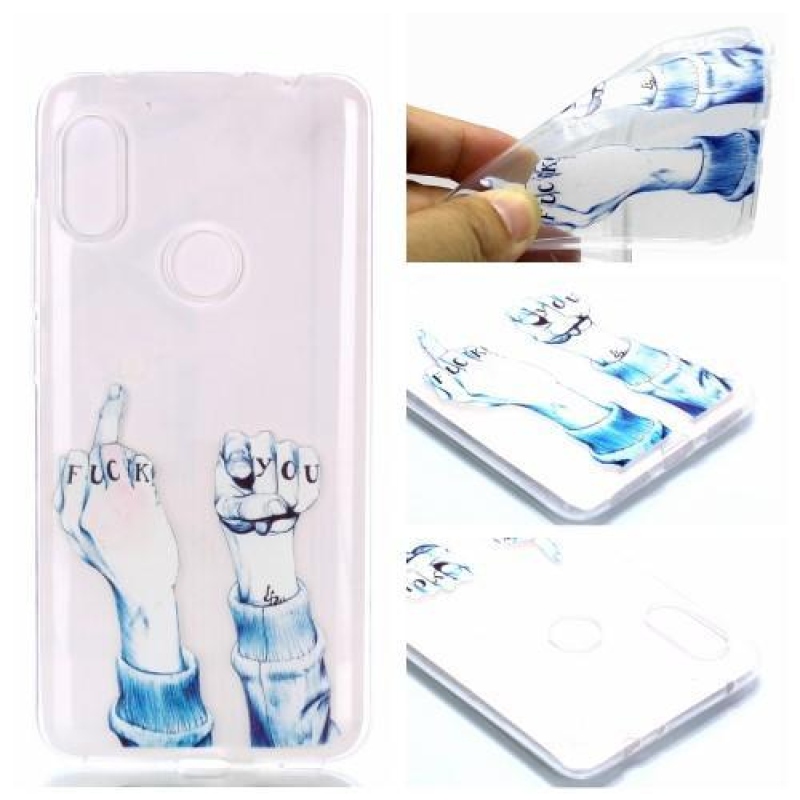 Egyszerű gél tok a Xiaomi Redmi Note 6 Pro-hoz - gesztus