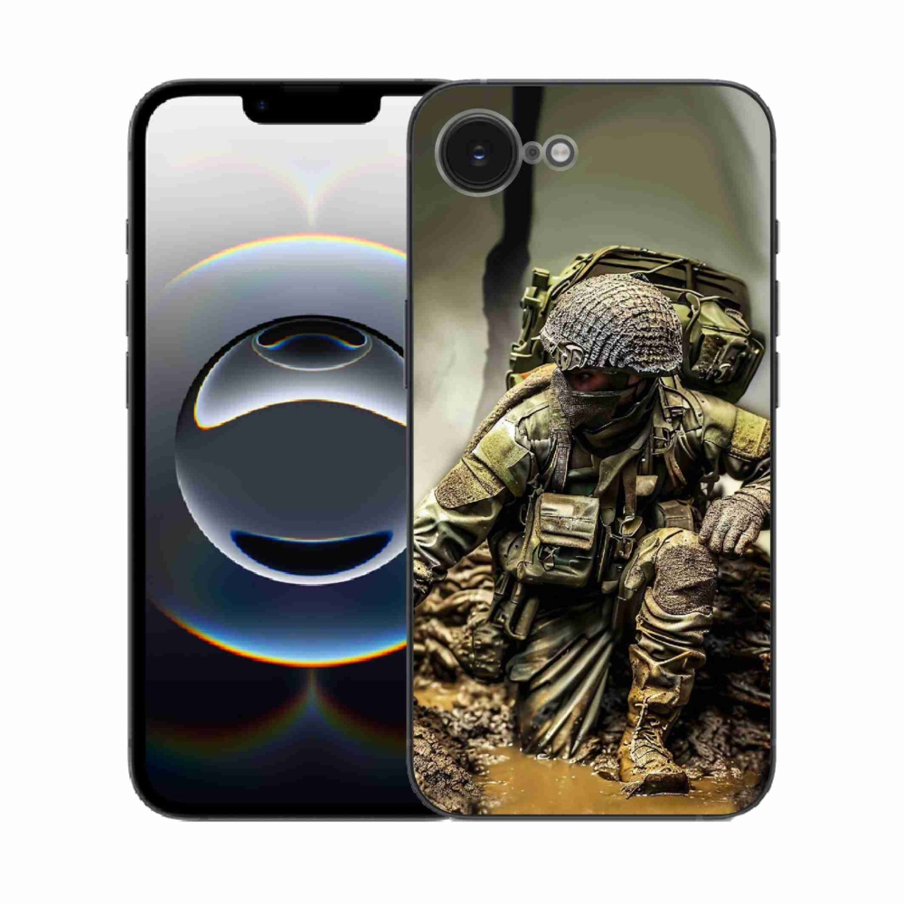 Gél borítás mmCase iPhone 16e készülékhez - katona