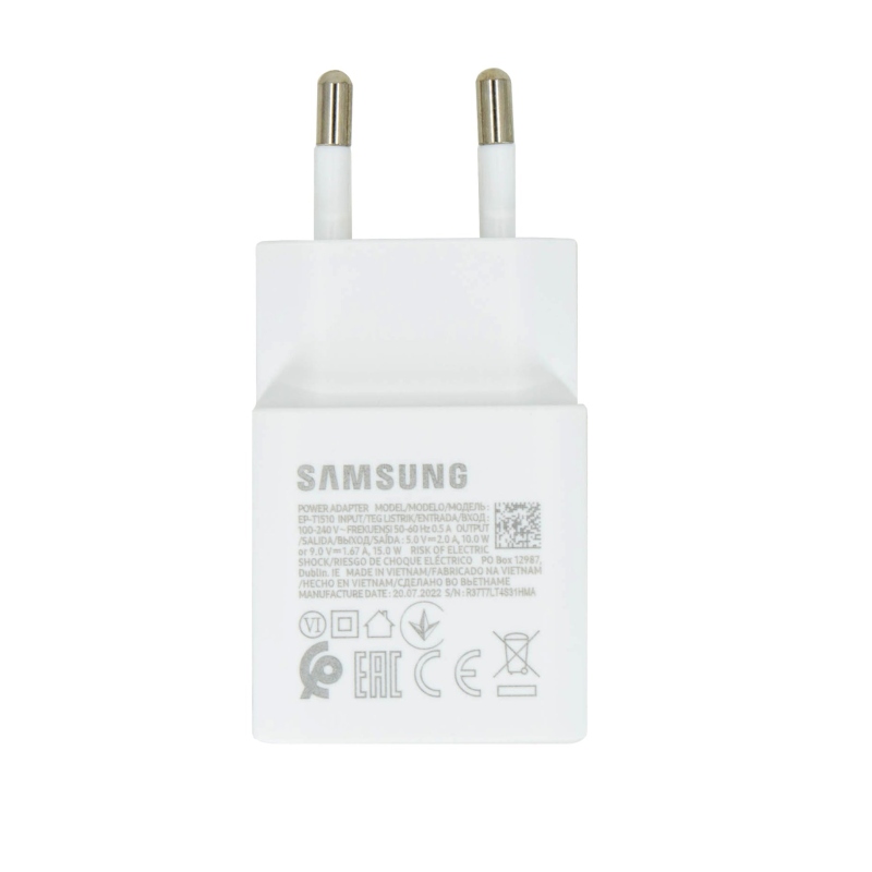 EP-T1510EWE Samsung USB-C 15W-os utazási töltő fehér (OOB Bulk)