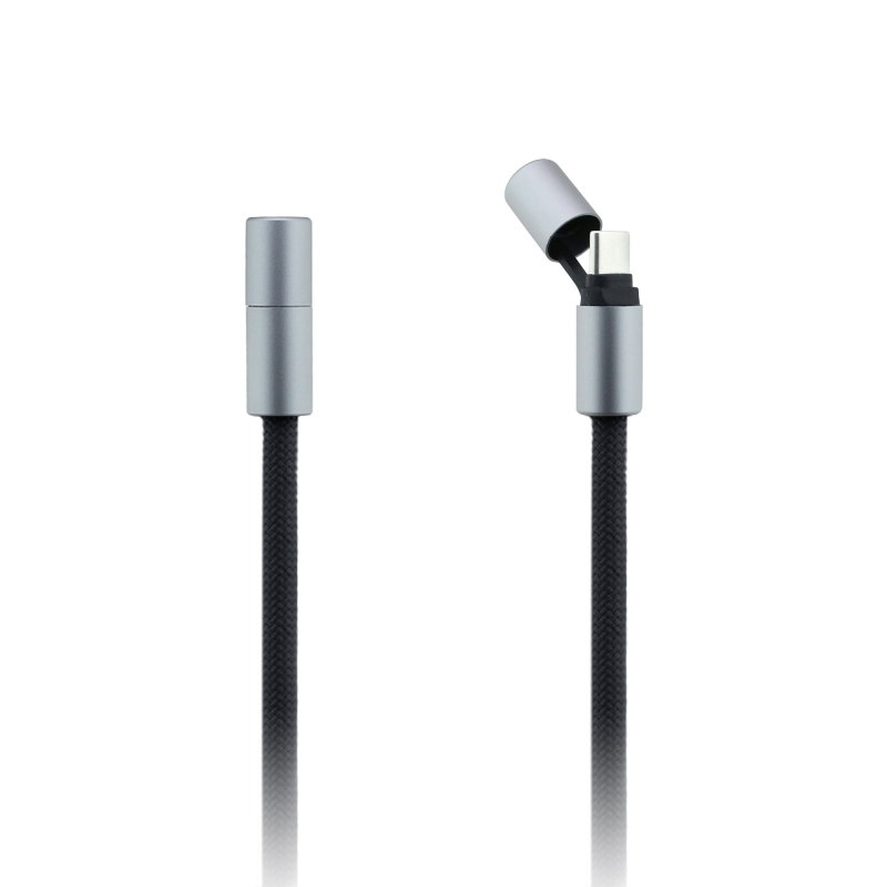 Karl Lagerfeld Ikonik Charm szíj integrált USB-C/USB-C töltőkábellel Fekete