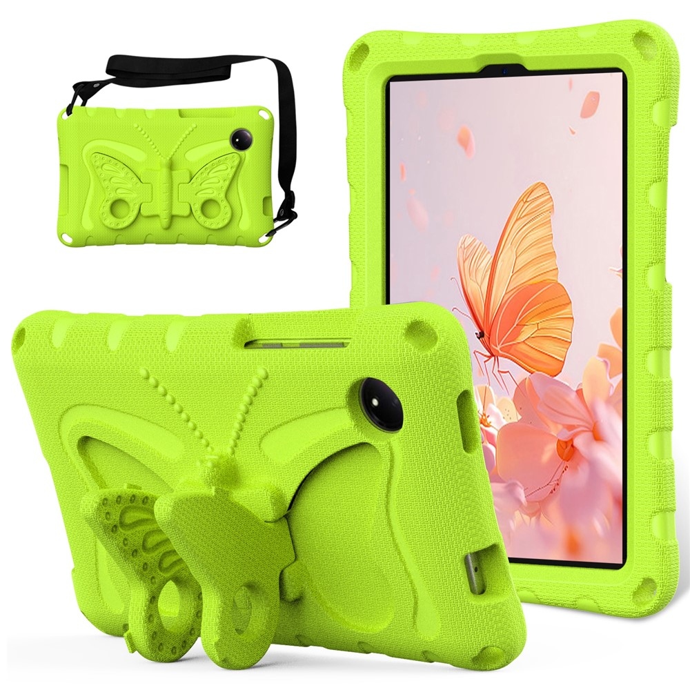 Gyerekek Pillangó EVA tartós tok pánttal Xiaomi Redmi Pad SE 8.7 tablethez - zöld