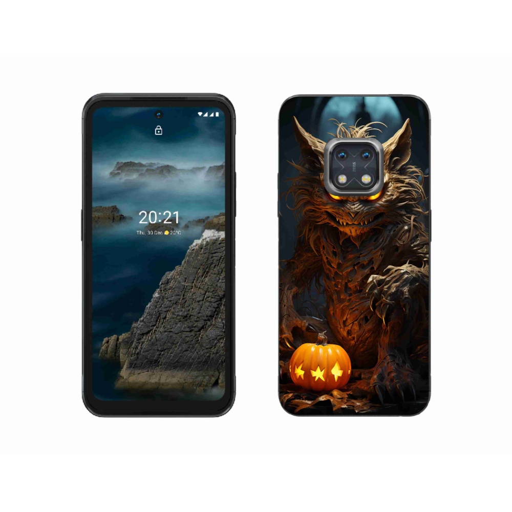 Zselés borítás mmCase a Nokia XR20 készülékhez - Halloween szörnyeteg
