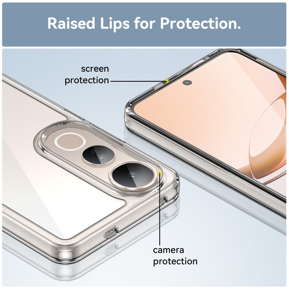 Gél tok fix hátlappal a Vivo V50 Lite 4G/5G készülékhez - átlátszó