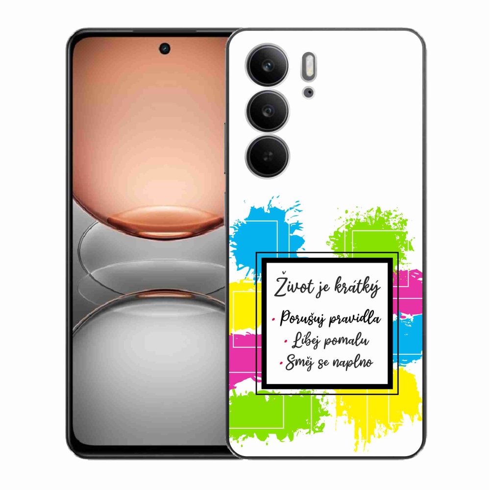 Gélborítás mmCase a Realme C75 készülékre - idézet 5 fehér háttér