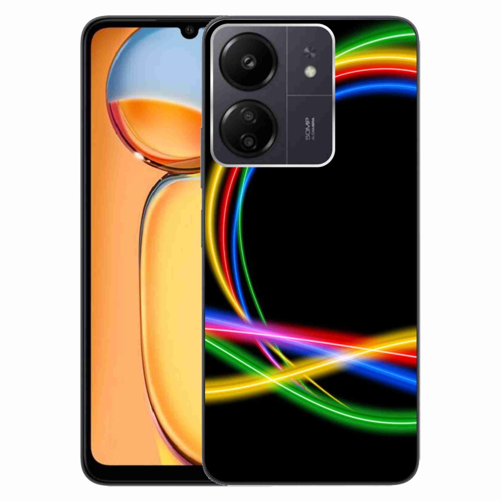 Gél tok mmCase a Xiaomi Poco C65/Redmi 13C számára - neon karikák