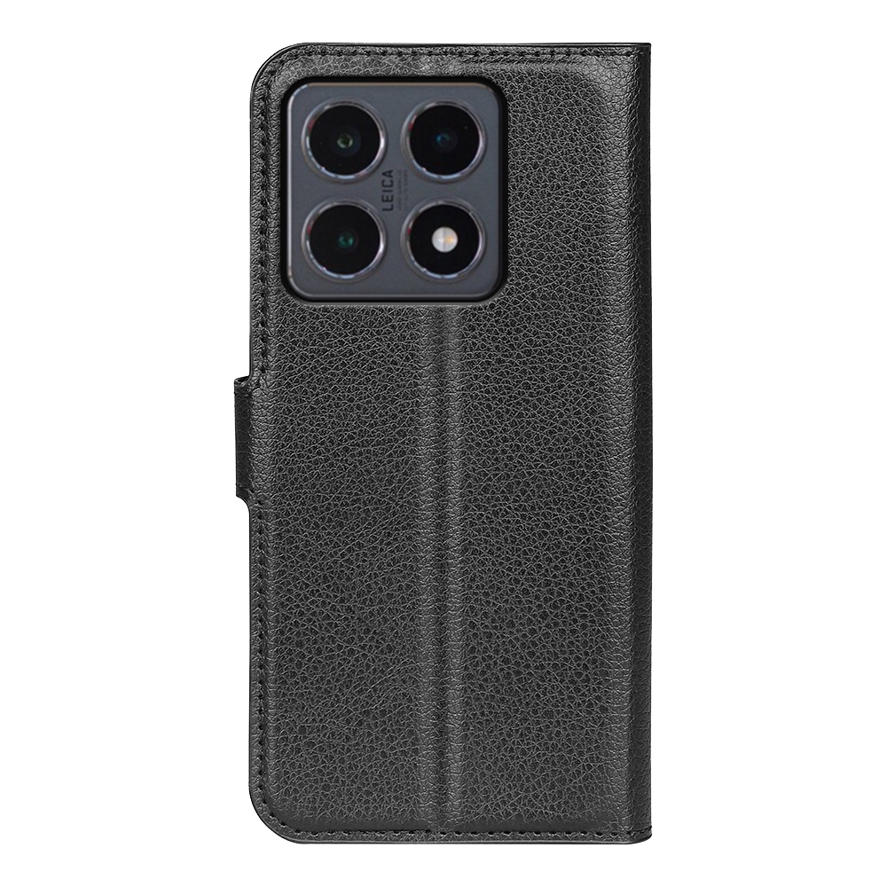 Litchi könyv tok a Xiaomi 15T-hez - fekete