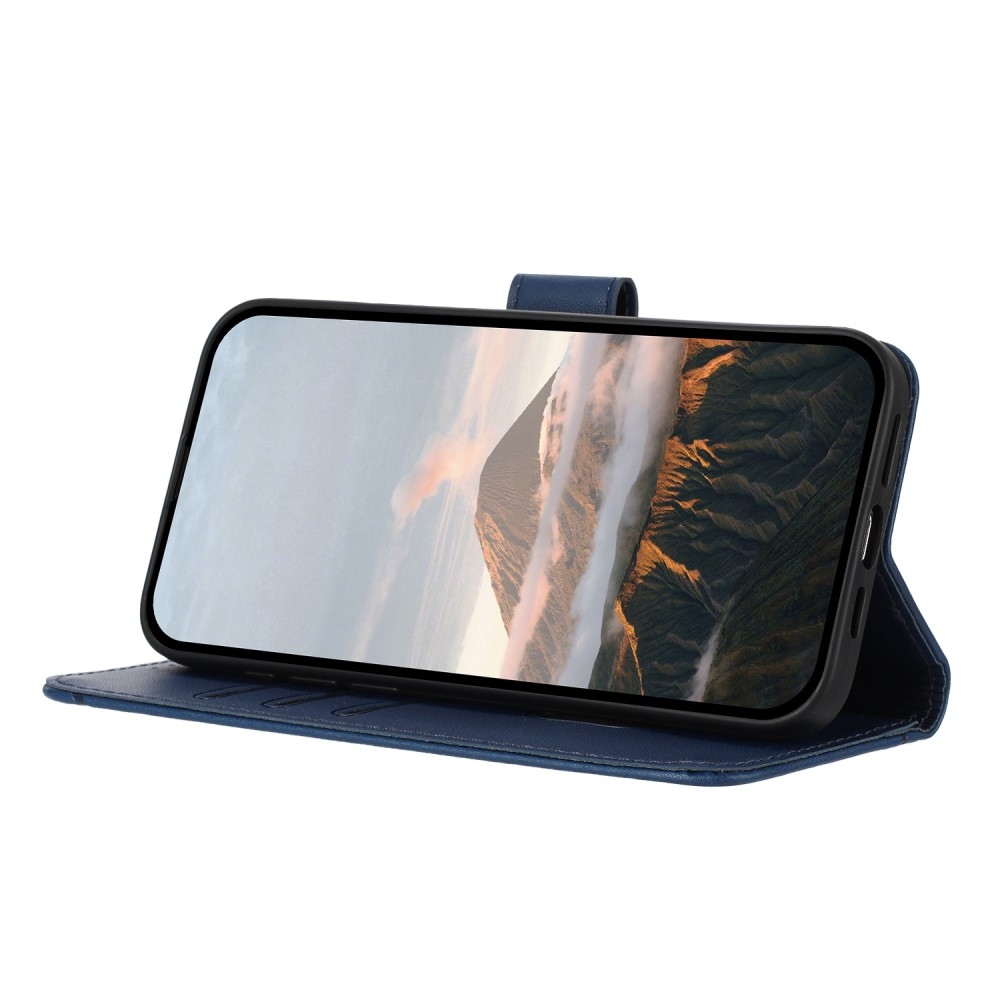 Háromszögek könyvtáska Honor 400 Lite-hoz - kék