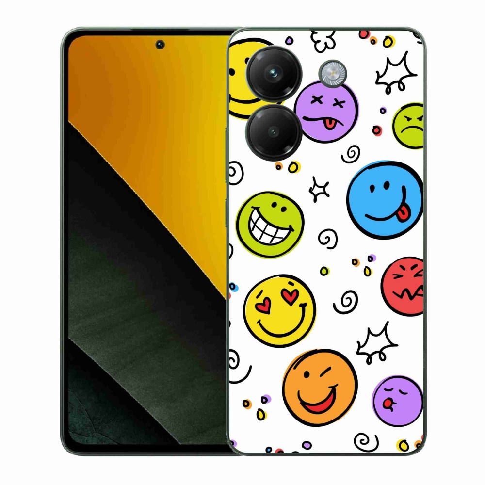 Gél borítás mmCase a Xiaomi Poco M7 Pro 5G számára - smiley-k