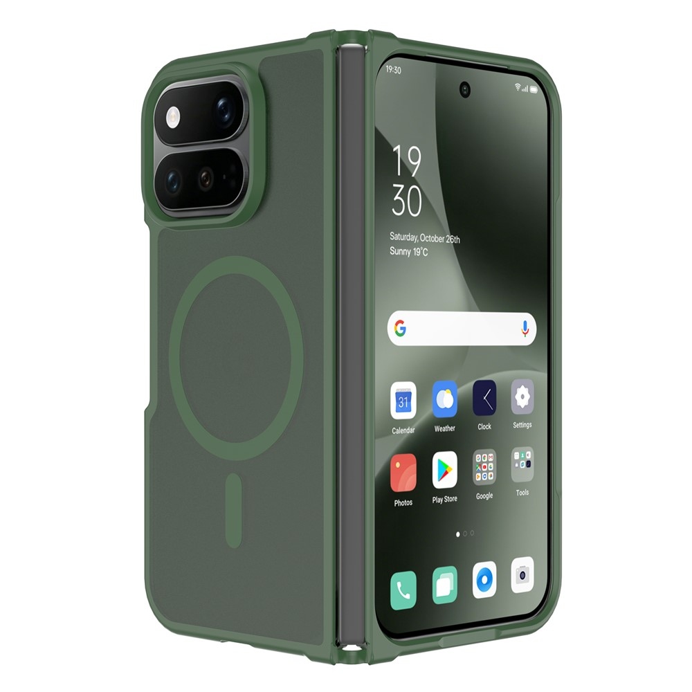Skin gél tok, merev háttámlával és MagSafe-támogatással a Google Pixel 11 Pro Fold készülékhez – zöld