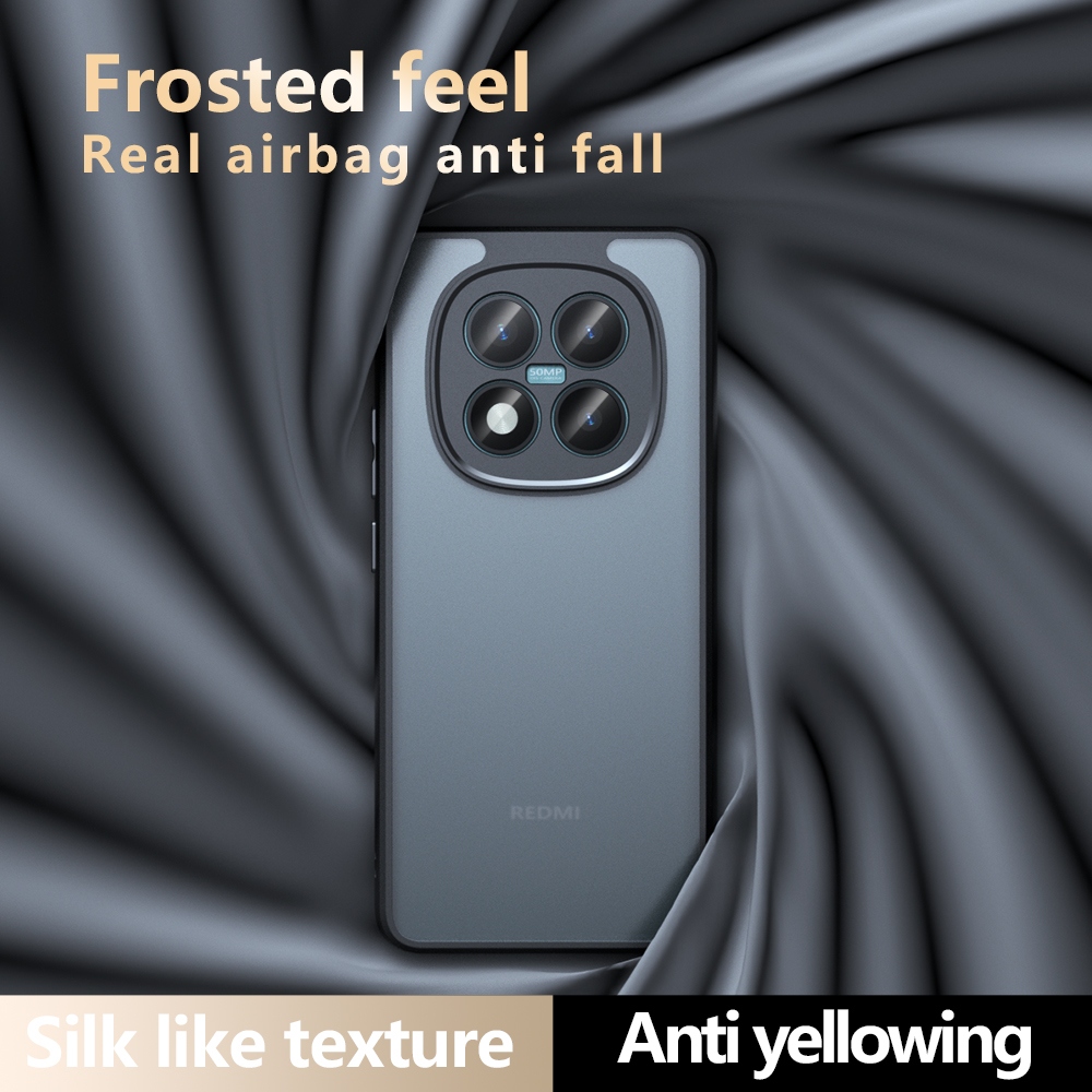 Skiny matt zselés tok Xiaomi Redmi Note 15 Pro+ 5G/Xiaomi Poco M8 Pro 5G - fekete