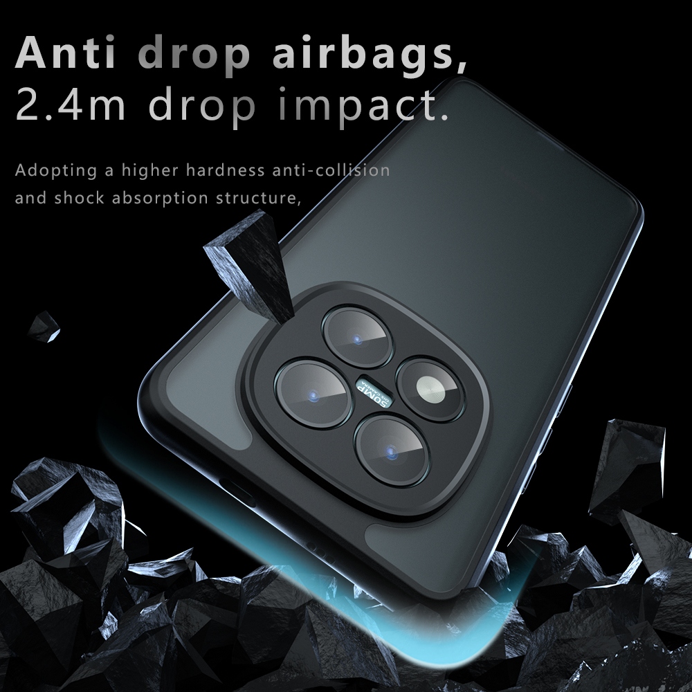 Skiny matt zselés tok Xiaomi Redmi Note 15 Pro+ 5G/Xiaomi Poco M8 Pro 5G - fekete