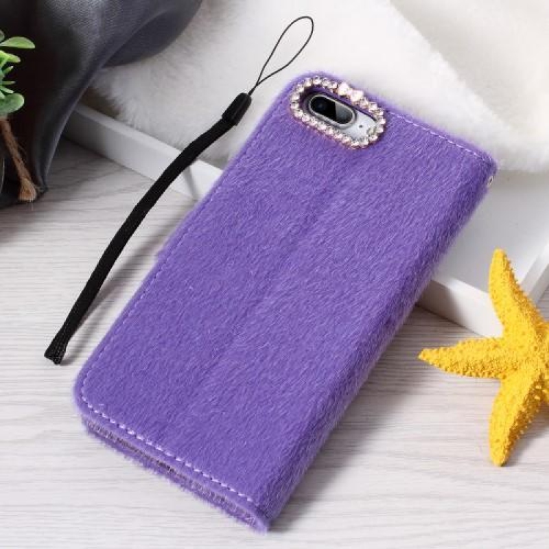 Skiny Pu bőr tok iPhone 7 Plus és iPhone 8 Plus készülékhez - lila