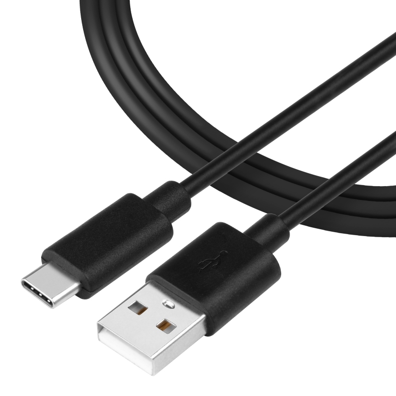 Taktikai sima menetes kábel USB-A/USB-C 0,3m Fekete