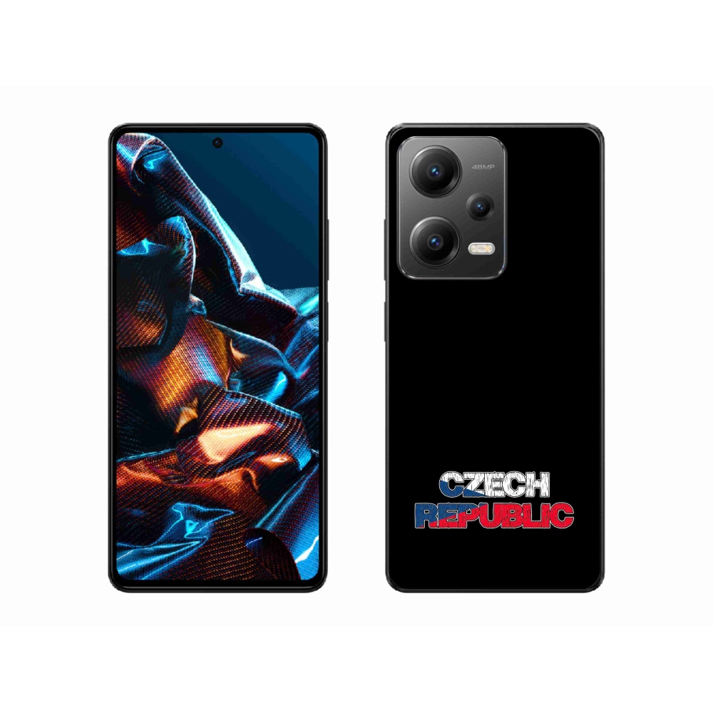Gél borítás mmCase a Xiaomi Redmi Note 12 Pro 5G - Csehország fekete háttérhez