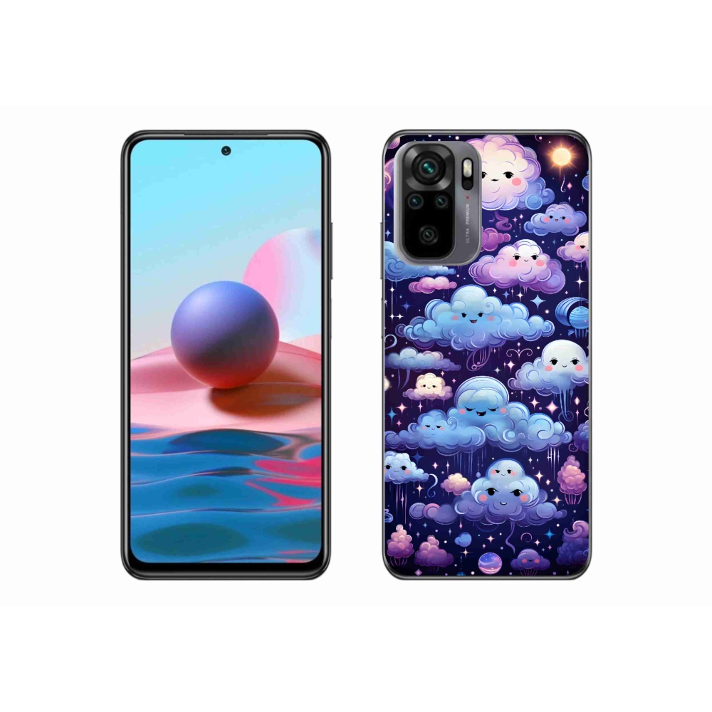 Gél borítás mmCase a Xiaomi Redmi Note 10 4G-hez - felhők