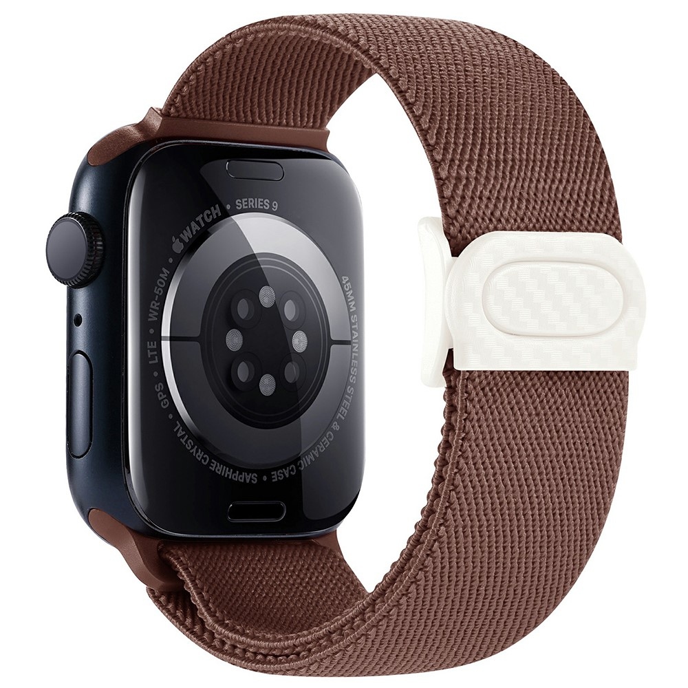Fokozatos nejlon szíj Apple Watch Ultra/Ultra 2 49mm/SE/SE 2022/2023 44mm/9/8/7 45mm/6/5/4 44mm/3/2/1 42 mm-es Apple Watch Ultra/Ultra 2 órához - barna színű