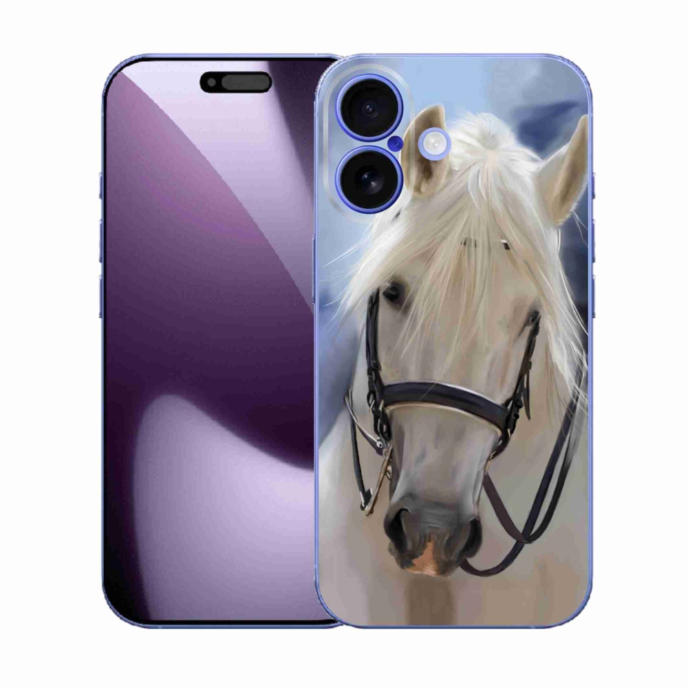 Zselés borítás mmCase iPhone 17 készülékhez - fehér ló