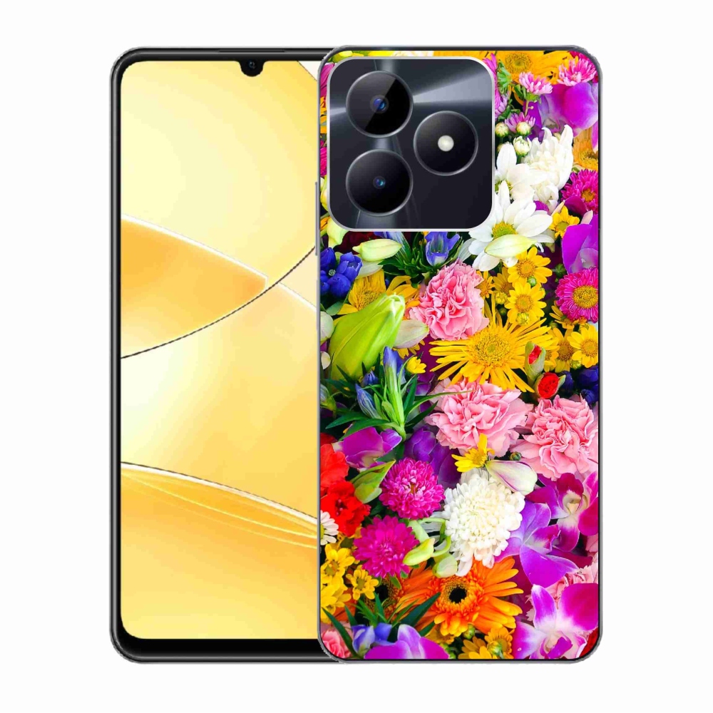 Zselés tok mmCase a Realme C51/C53 készülékhez - virág 12