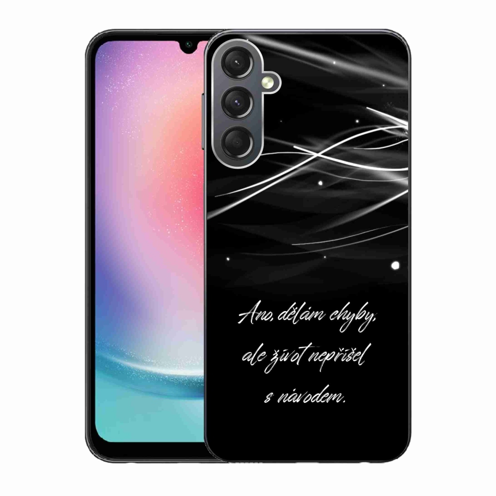 Gél borítás mmCase Samsung Galaxy A24 készülékhez - idézőjel fekete háttér