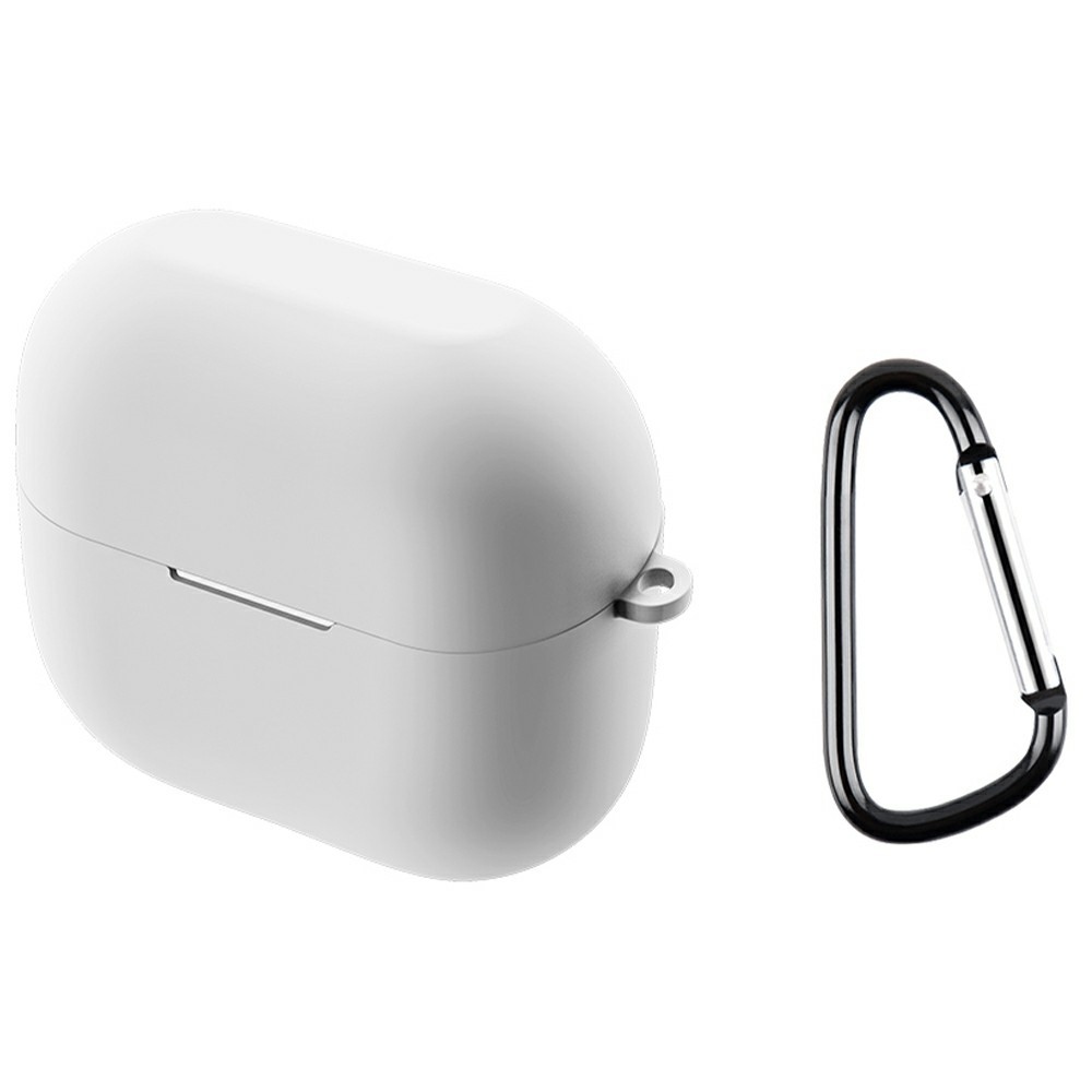 Silikon tok karabinerrel a Samsung Galaxy Buds3 FE-hez – fehér