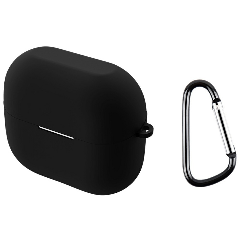 Silikon tok karabinerrel a Samsung Galaxy Buds3 FE-hez – fekete