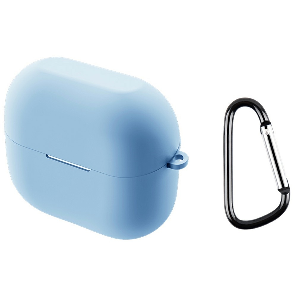 Silikon tok karabinerrel a Samsung Galaxy Buds3 FE-hez – világoskék