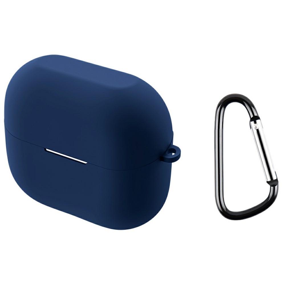 Silikon tok karabinerrel a Samsung Galaxy Buds3 FE-hez – sötétkék