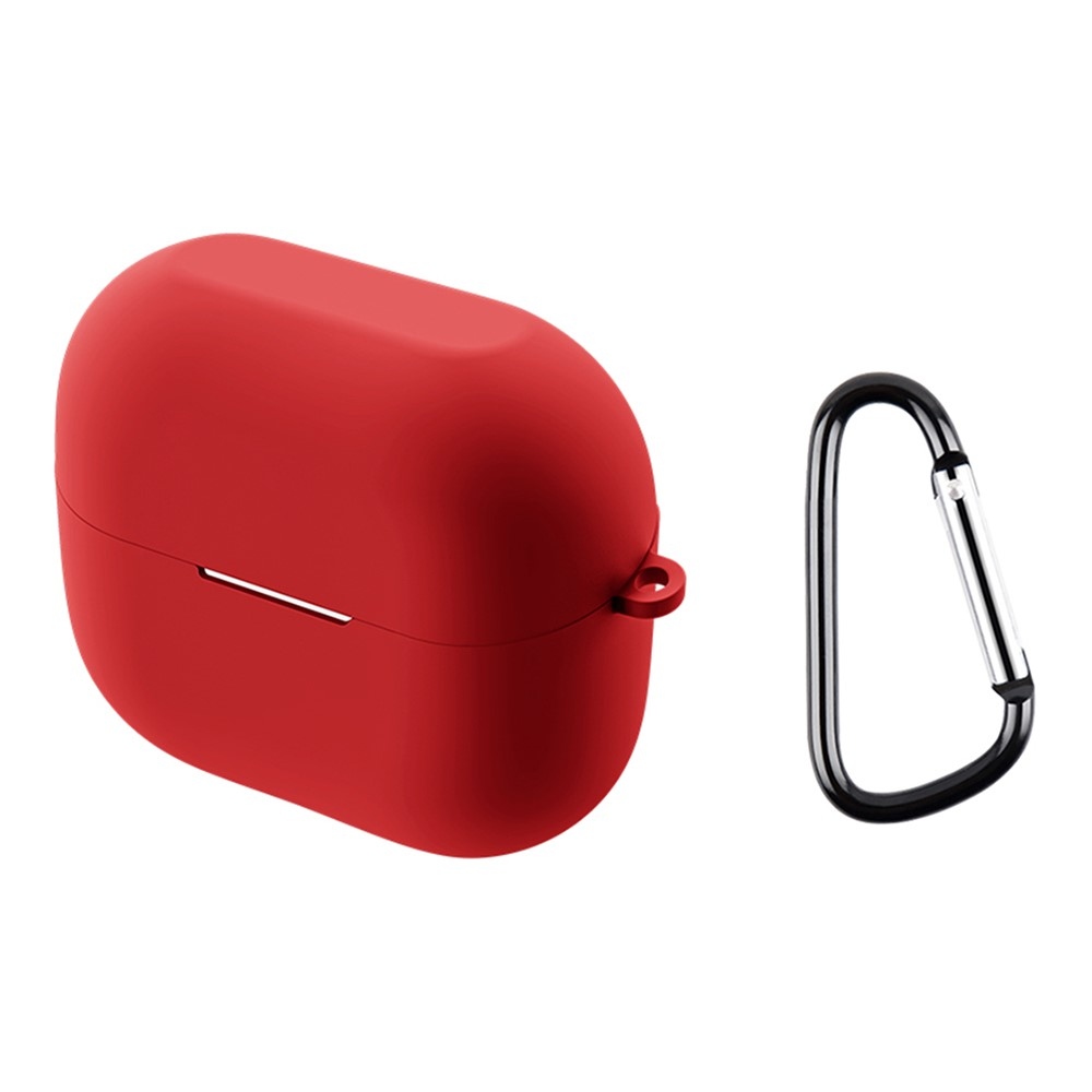 Silikon tok karabinerrel a Samsung Galaxy Buds3 Pro/Buds3 készülékhez – piros