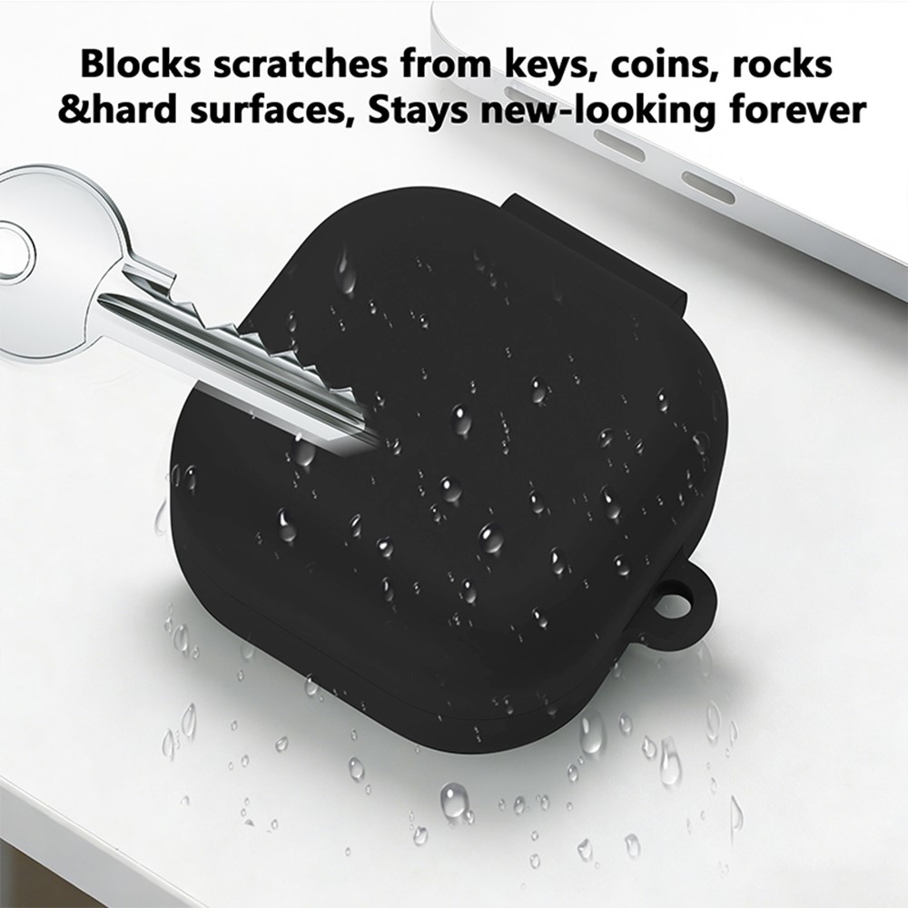 Silikon tok karabinerrel a Samsung Galaxy Buds4 Pro/Buds4 készülékhez – fekete
