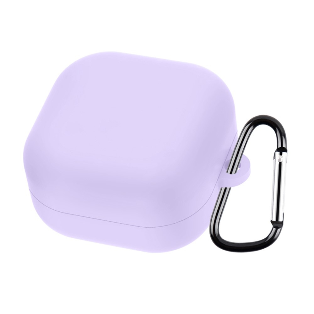Silikon tok karabinerrel a Samsung Galaxy Buds4 Pro/Buds4 készülékhez – világos lila