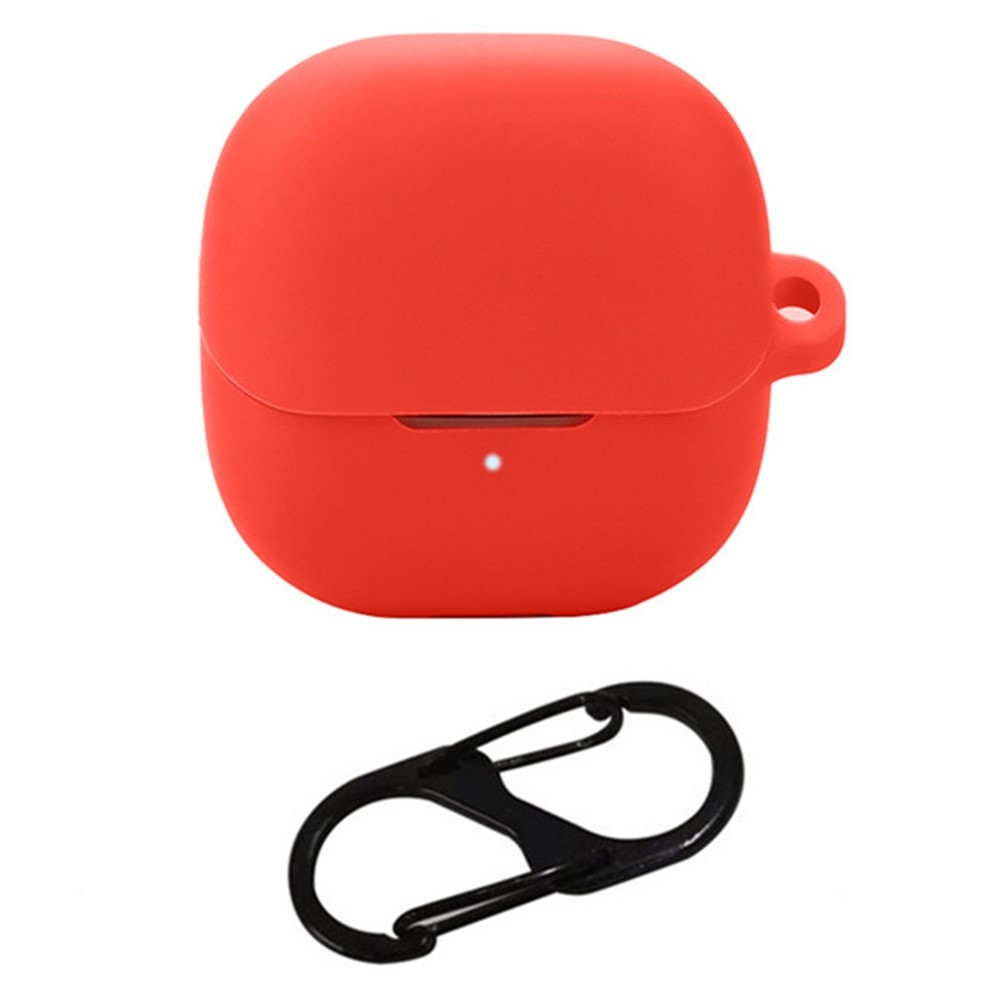Silikon tok karabinerrel a Xiaomi Buds 5-hez – piros