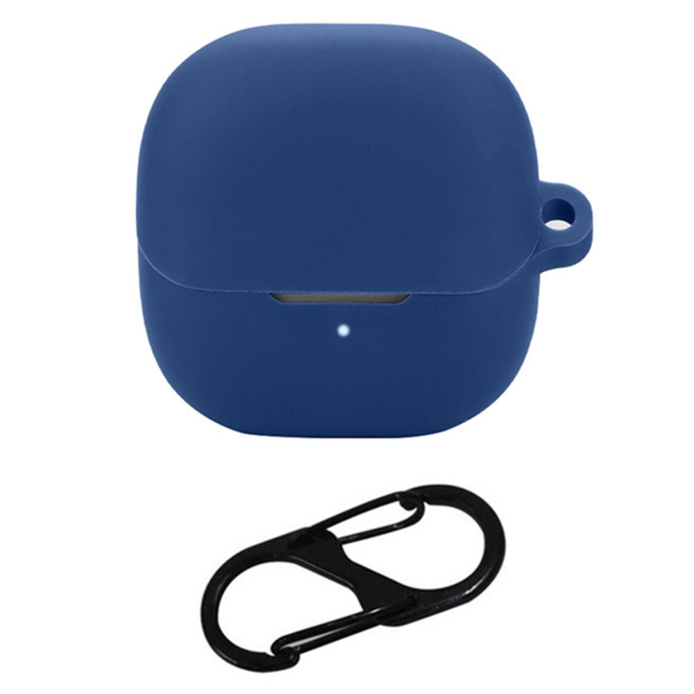 Silikon tok karabinerrel a Xiaomi Buds 5-hez – sötétkék