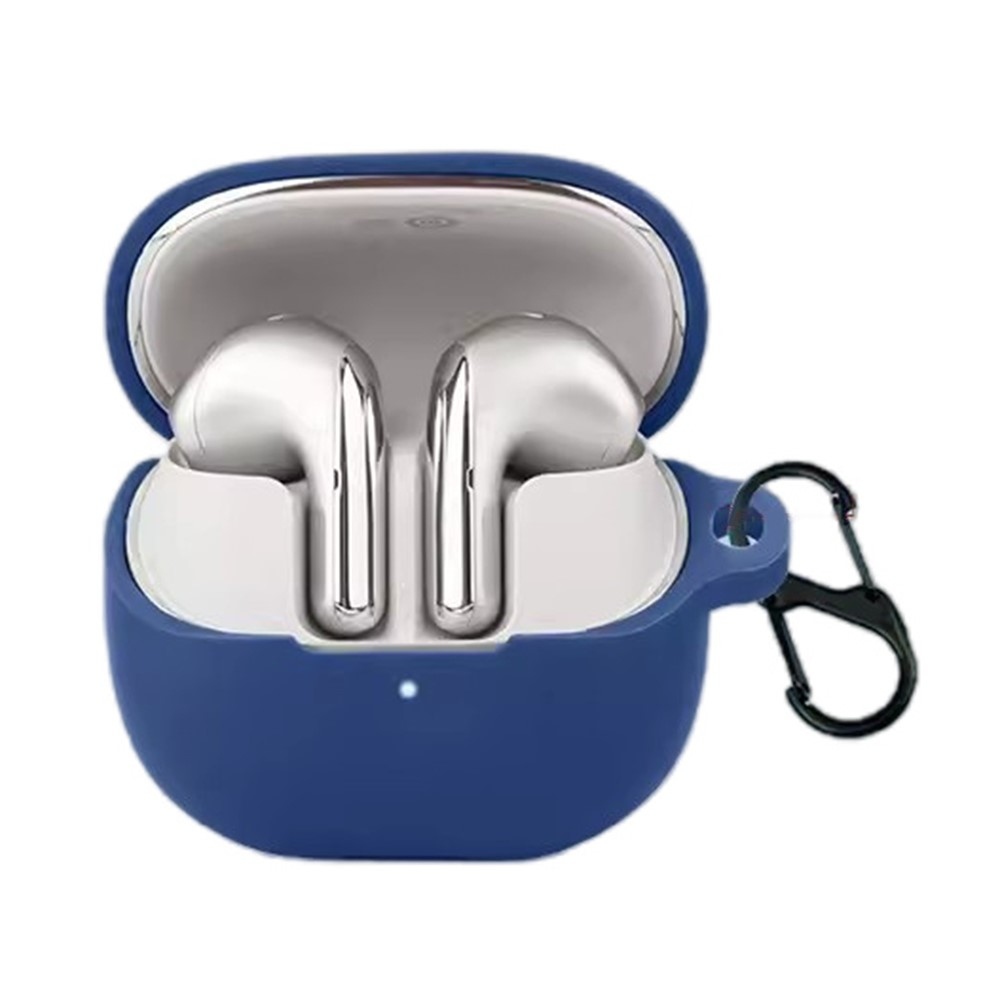 Silikon tok karabinerrel a Xiaomi Buds 5-hez – sötétkék
