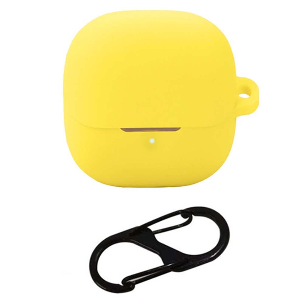 Silikon tok karabinerrel a Xiaomi Buds 5-hez – sárga