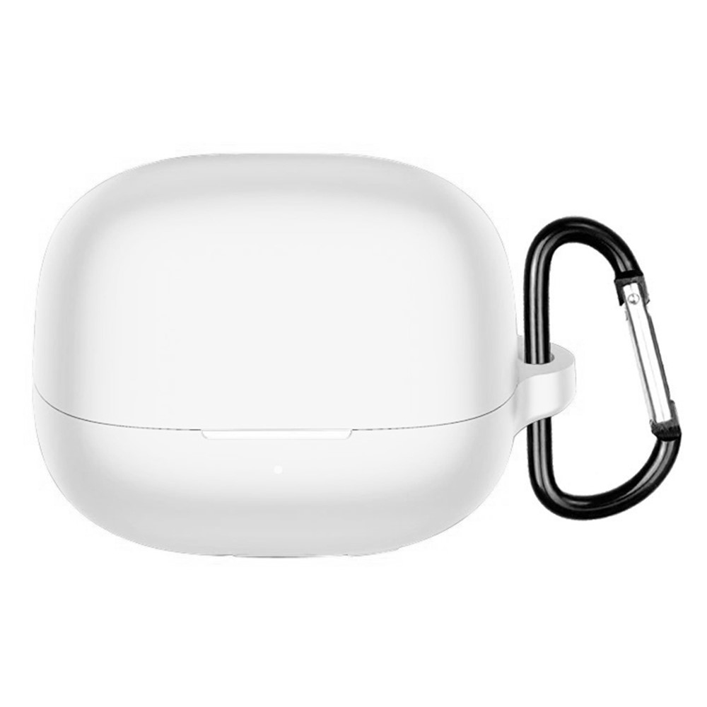 Silikon tok karabinerrel a Xiaomi Redmi Buds 5 Pro-hoz – fehér