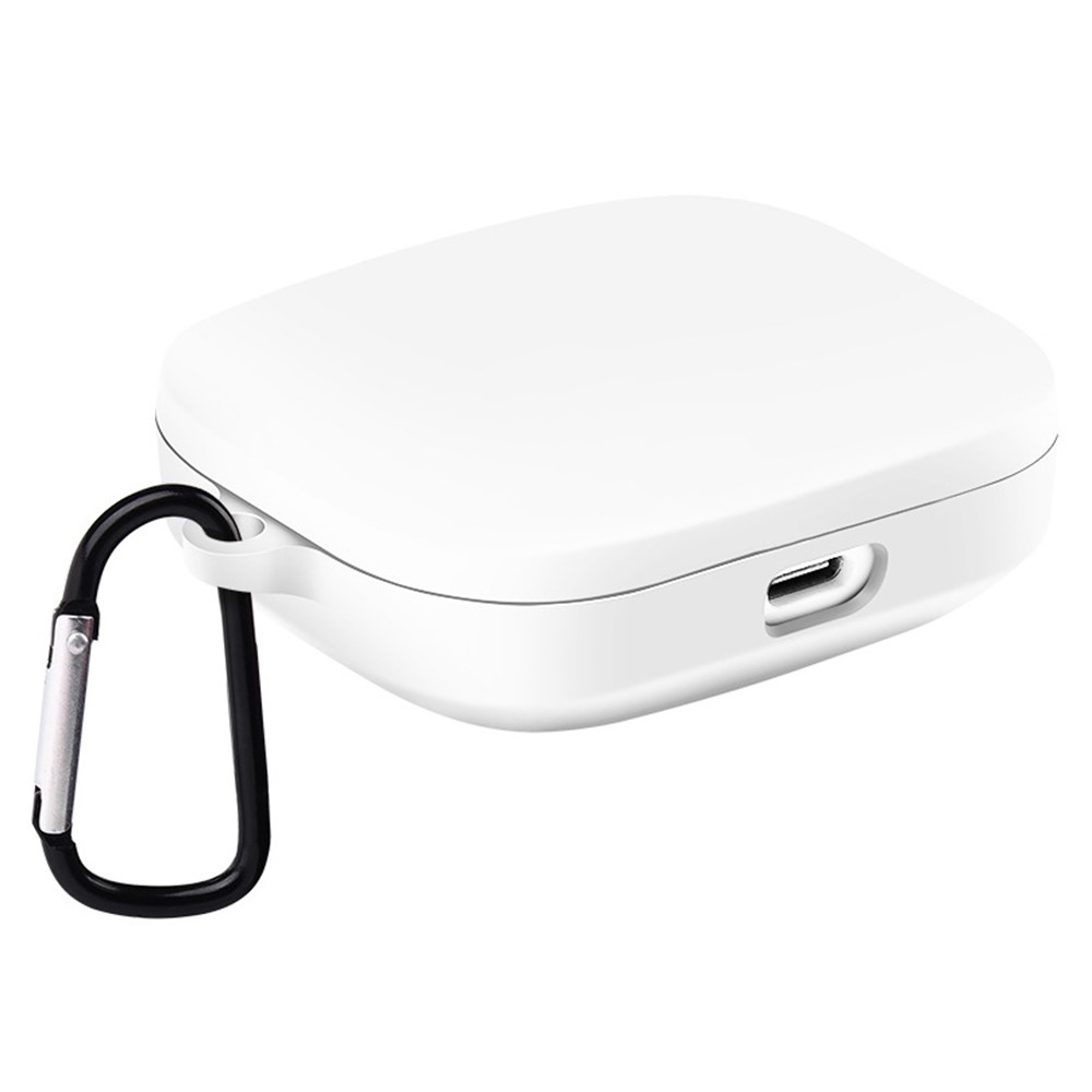 Silikon tok karabinerrel a Xiaomi Redmi Buds 6 Active-hoz – fehér