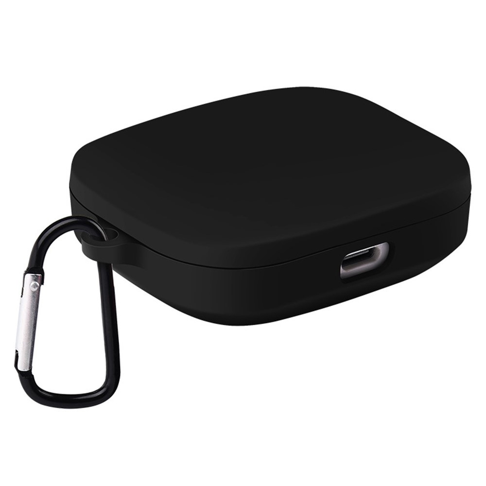 Silikon tok karabinerrel a Xiaomi Redmi Buds 6 Active-hoz – fekete