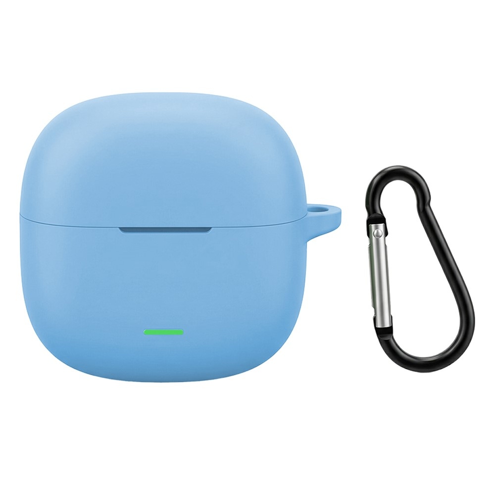 Silikon tok karabinerrel a Xiaomi Redmi Buds 8 Active-hoz – világoskék