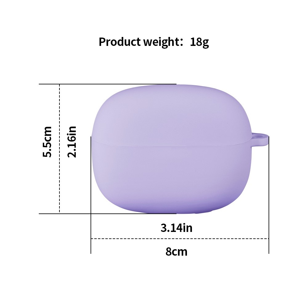 Silikon tok karabinerrel a Xiaomi Redmi Buds 8 Pro-hoz – lila