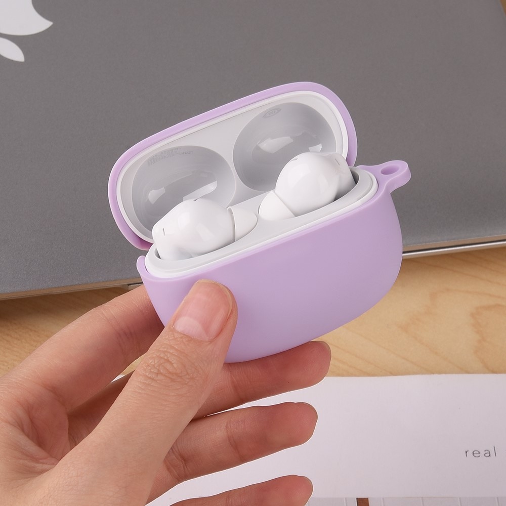 Silikon tok karabinerrel a Xiaomi Redmi Buds 8 Pro-hoz – lila