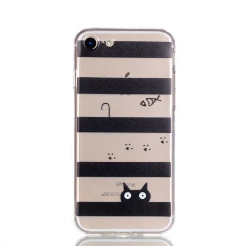 Slend vékony zselés tok iPhone 7 Plus és 8 Plus készülékhez - macska és egér
