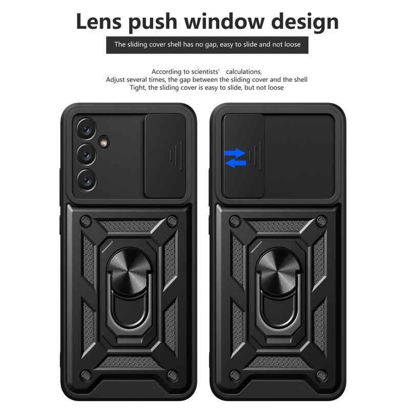 Csúszásálló hibrid borítás Samsung Galaxy A14 4G/5G készülékhez - fekete