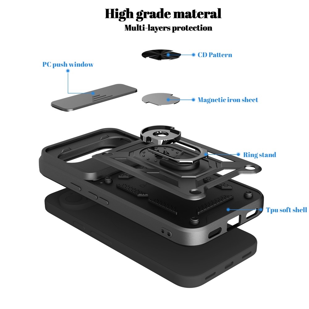 Slide ütésálló tok a Google Pixel 11 Pro/11-hez – fekete