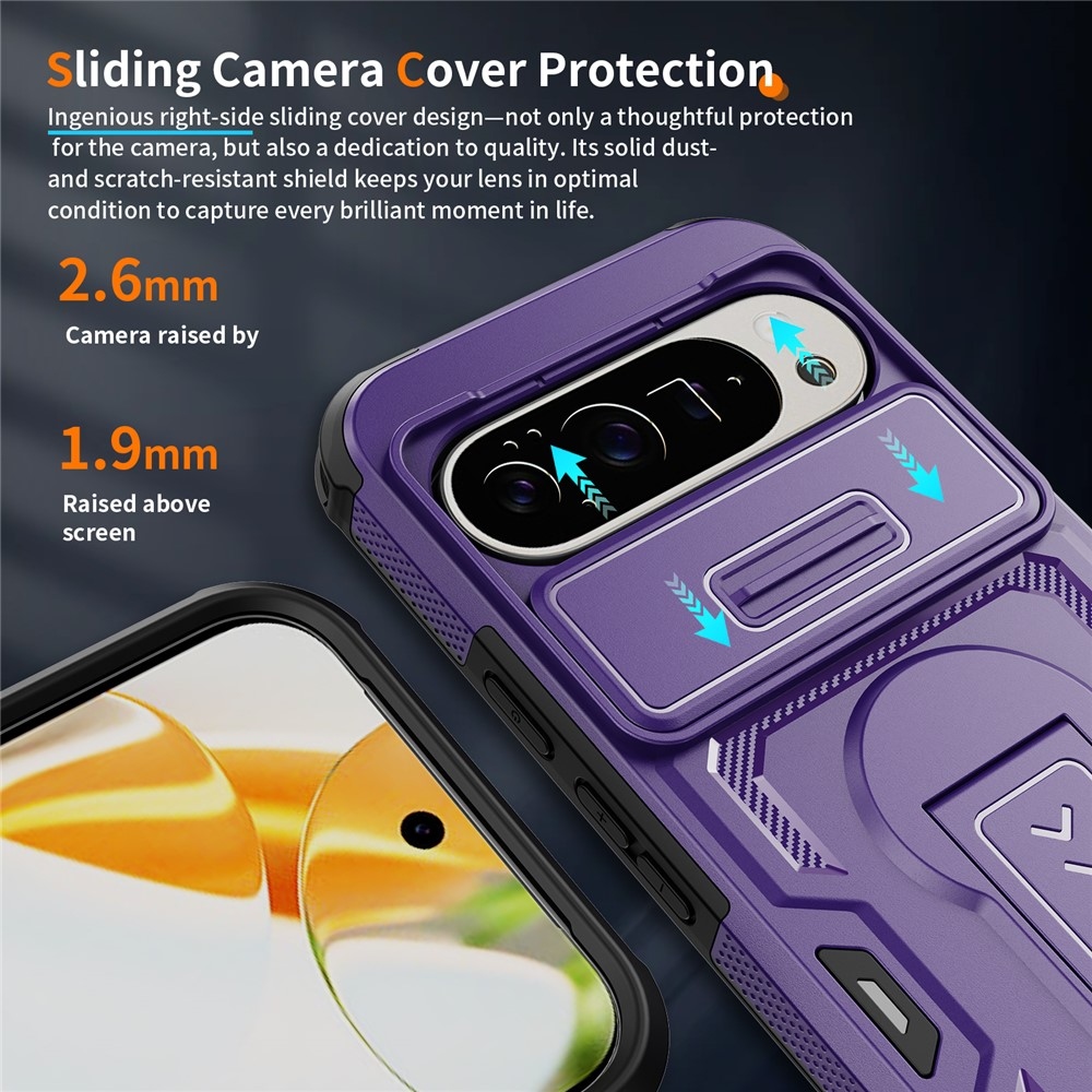Slide kopásálló tok a Google Pixel 11 Pro XL / 10 Pro XL készülékhez – lila