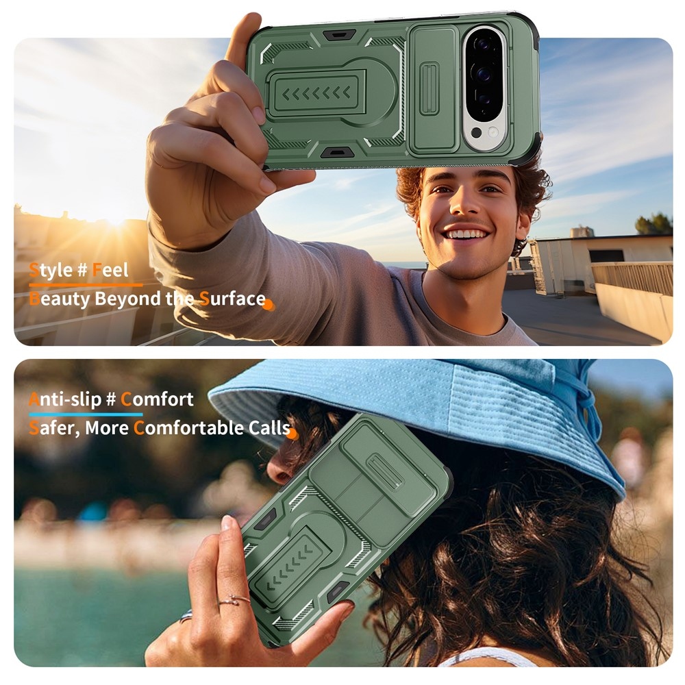 Slide kopásálló tok a Google Pixel 11 Pro XL / 10 Pro XL készülékhez – zöld