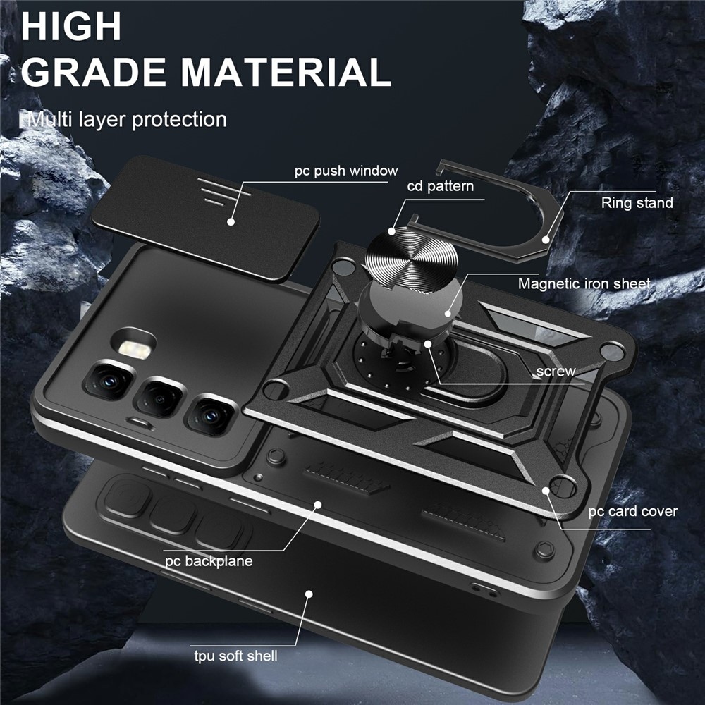 Csúszásálló borítás Infinix Hot 50 Pro készülékhez - fekete