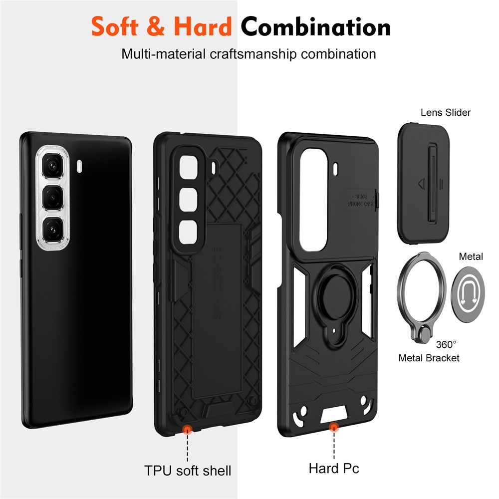Csúszásálló borítás az Infinix Hot 50 Pro+ készülékhez - fekete