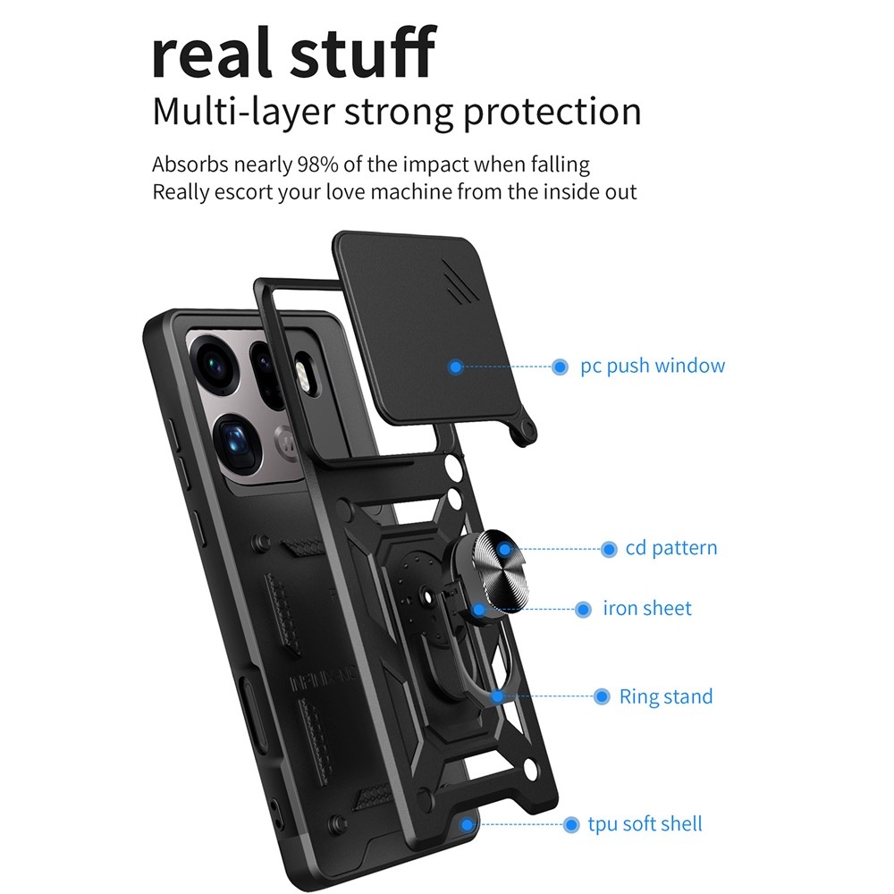 Csúszásálló borítás Oppo Find X9 Pro 5G készülékhez - fekete