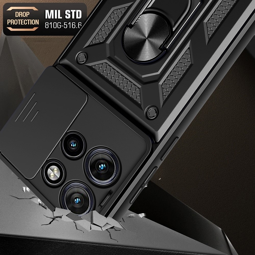 Csúszásálló borítás Motorola Edge 50 Neo 5G készülékhez - fekete