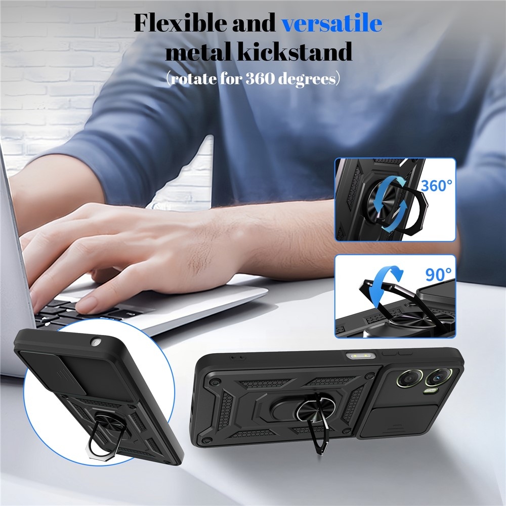 Csúszásálló borítás Motorola Moto G06/G06 Power készülékhez - fekete